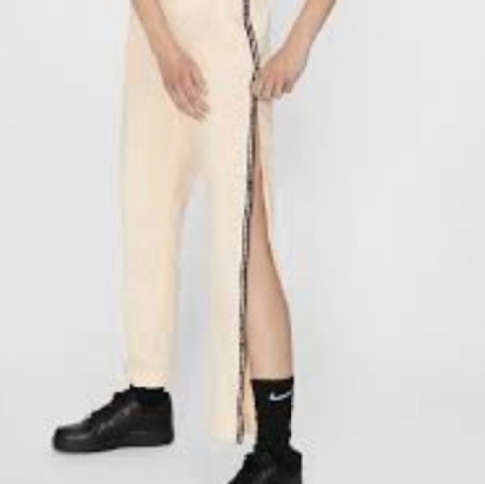 Nike Women's Peach Track Pants with Black Side Tape - Picture 3 of 9